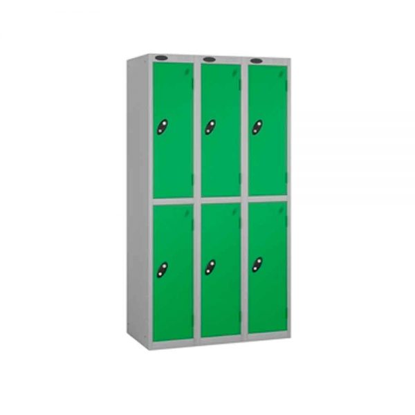 2 Door - Full height steel locker - FLAT TOP - Depth 305mm - Image 2