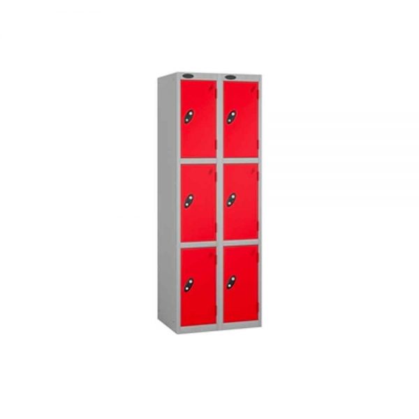 3 Door - Full height steel locker - FLAT TOP - Depth 460mm - Image 6