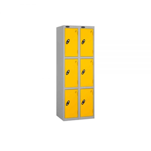 3 Door - Full height steel locker - FLAT TOP - Depth 460mm - Image 9