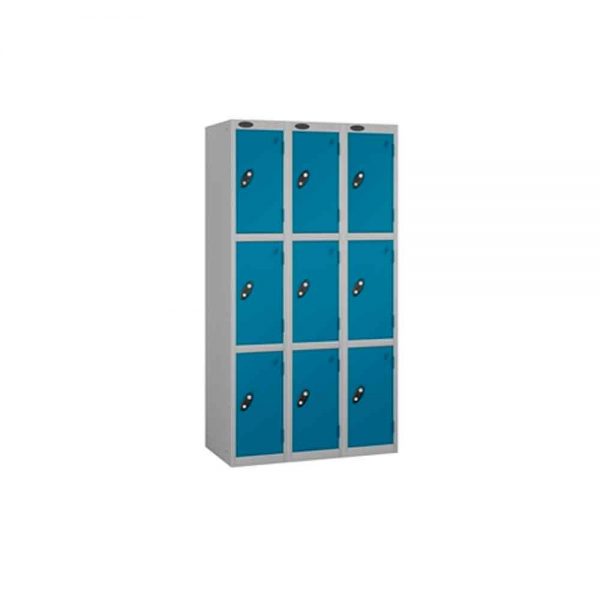 3 Door - Full height steel locker - FLAT TOP - Depth 460mm - Image 3