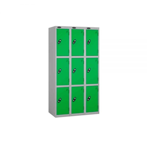 3 Door - Full height steel locker - FLAT TOP - Depth 460mm - Image 5